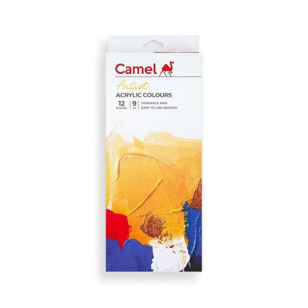 CAMEL ARTIST ACRYLIC COLOURS 12 SHADES X 9ML