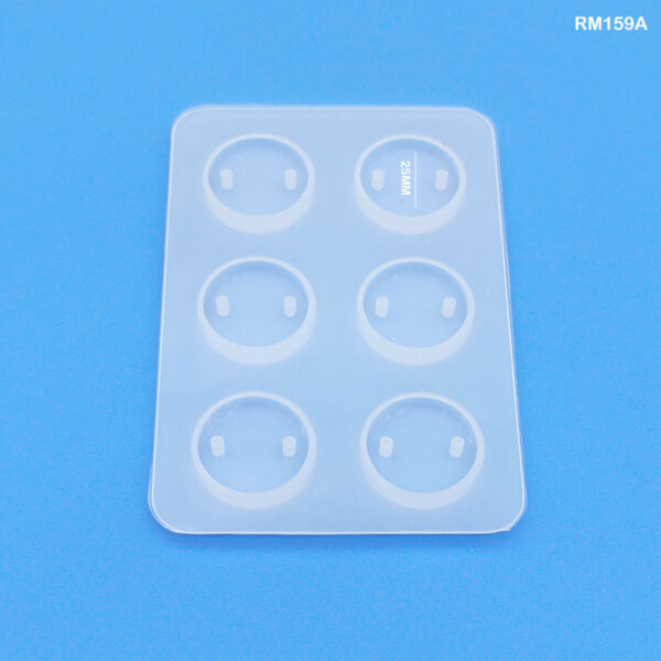 RM159A SILICON RAKHI MOLD 6 CAVITY ROUND (25MM)