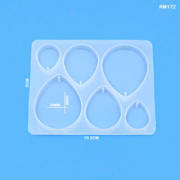 RM172 SILICON MOLD 6 CAVITY DROP (10.5 X 9CM)