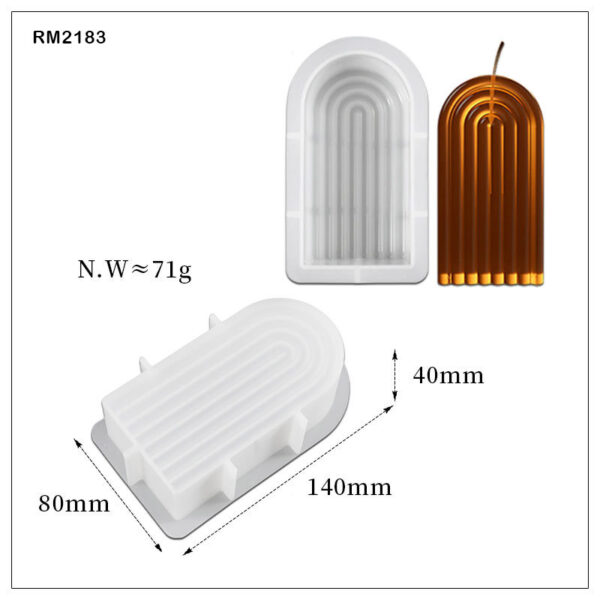 RM2183 SILICON CANDLE MOLD (12.1 X 6 X 3.8CM)