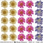 "Jogi Art Resin Flower Sticker Sheet - Waterproof, Fade-Resistant, Ideal for Resin Art, Jewelry Making, Scrapbooking & DIY Craft Projects"