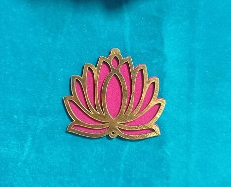 Hanging Lotus Toran pink Set of 2 Size 3