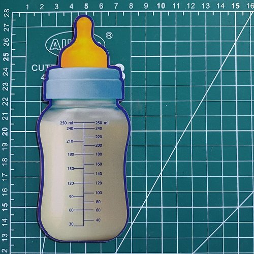 Baby blue Milk bottle cutout MDF