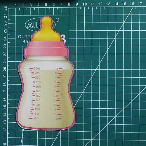 Baby Pink Milk bottle cutout MDF