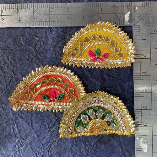 Gota patti Patches D shape 2 pcs