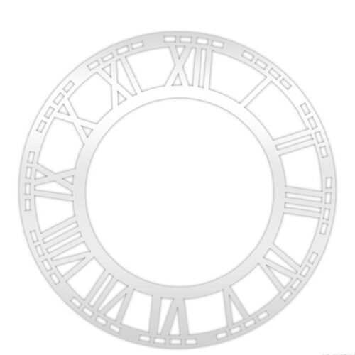 Clock acrylic silver Roman