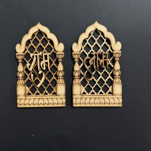 Shubh Labh cutout MDF pair design- 3