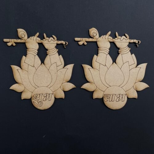 Shubh Labh cutout MDF pair design- 5
