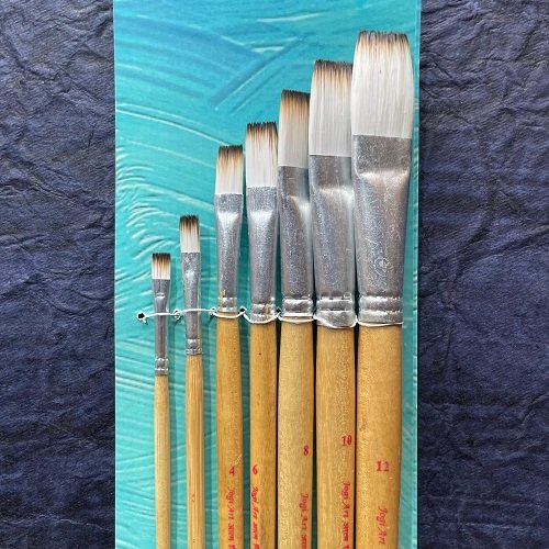 Paint Brush Flat set of 7