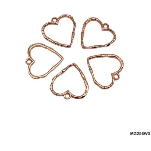 Heart Shape Bezels Rose Gold pair MG256W3