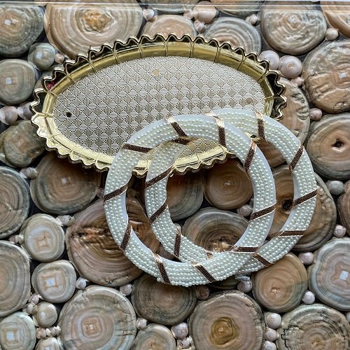 Pearl ring bangle pair